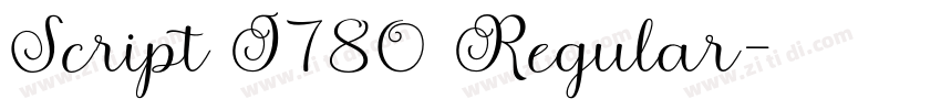 Script I780 Regular字体转换 Script I780 Regular字体转换